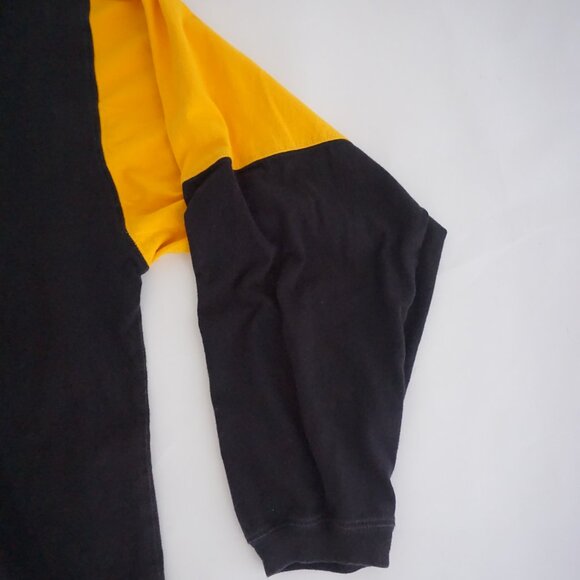 The Edge NFL Black Yellow Pittsburgh Steelers Cotton Rugby Shirt Embroidered XL - Picture 5 of 9